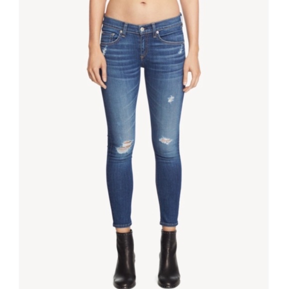 Rag & Bone Capri ‘Canyon’ wash jeans distressed 27